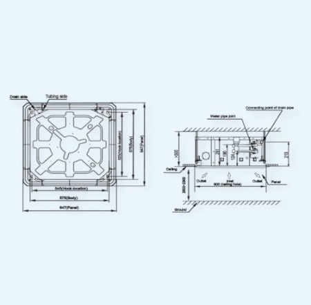 GCKD-300i 2T General Climate Фанкойл кассетный (3.00, компакт., с датчиком и модулем NIM)